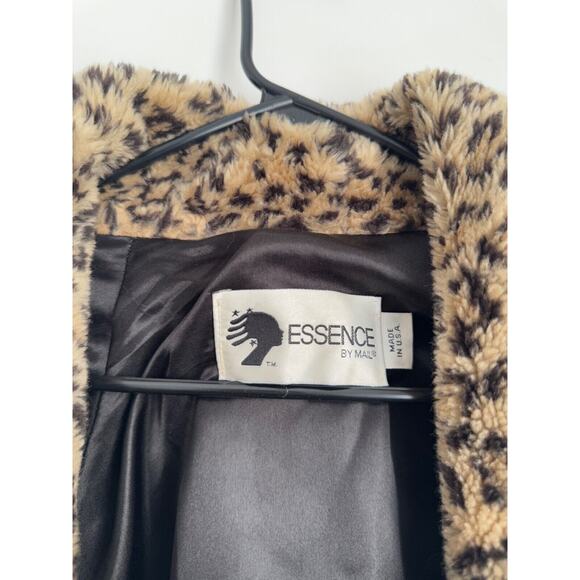 VTG Essence by Mail Jacket Leopard Print w Matching Hat Cheetah - Picture 4 of 15